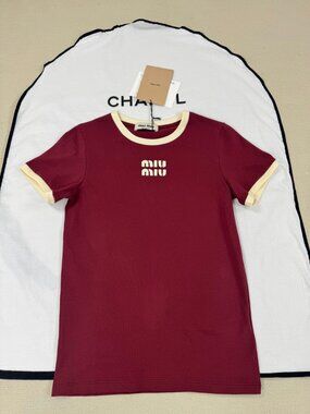 Miu Miu Red Women's T-shirt, Size M